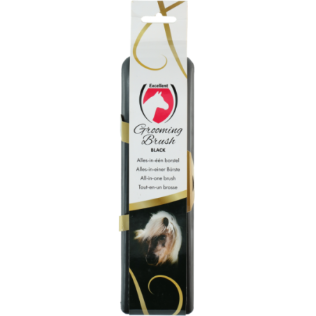 Excellent Horse Grooming Brush zwart - paardendroom.be