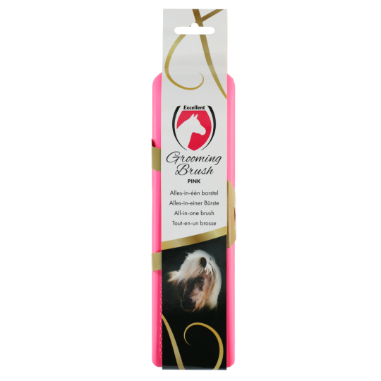 Excellent Horse Grooming Brush roze - paardendroom.be