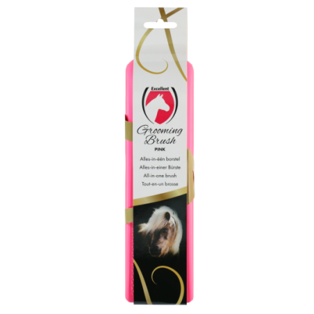 Excellent Horse Grooming Brush roze - paardendroom.be