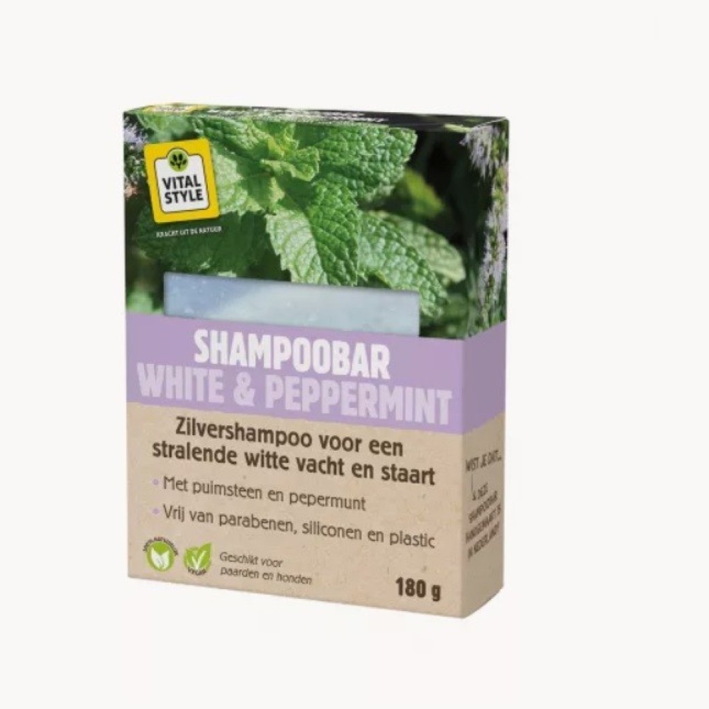 VITALstyle Shampoobar - White & Peppermint - paardendroom.be
