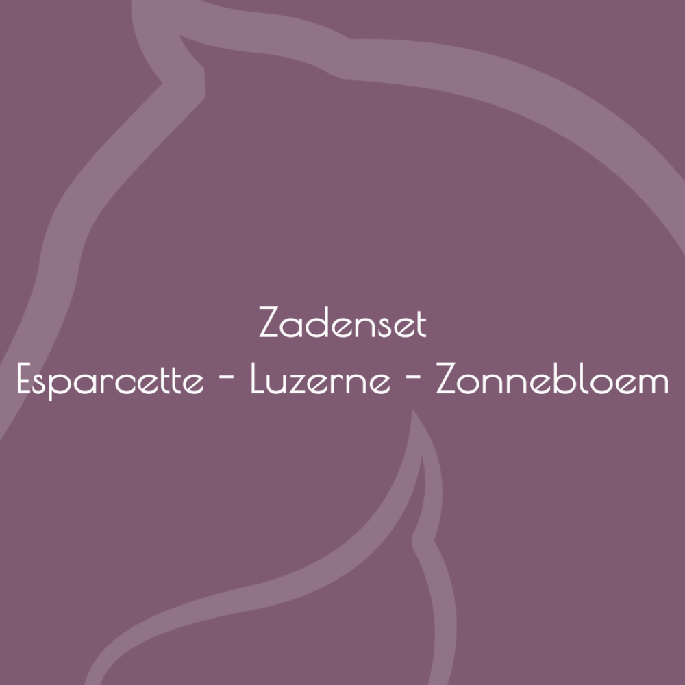 Zadenset - Esparcette - Luzerne - Zonnebloem - paardendroom.be